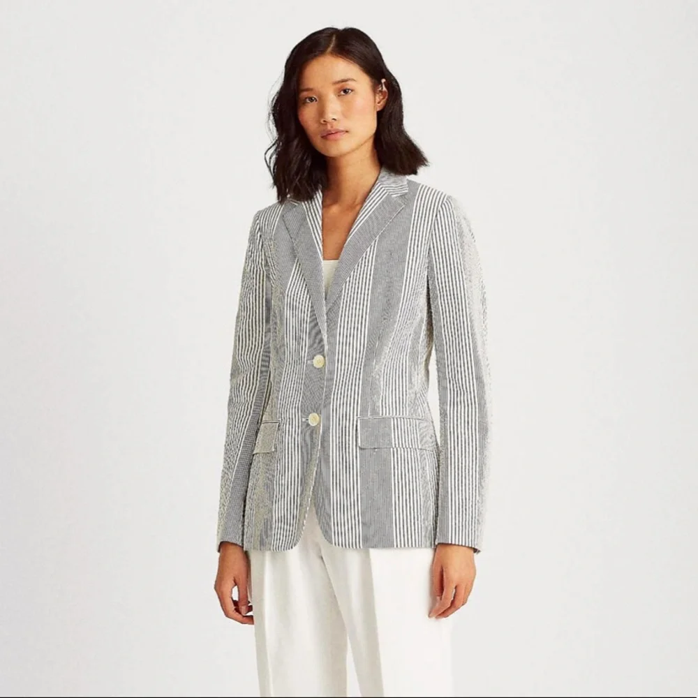 New Ralph Lauren Seersucker Cotton Sartorial Blazer jacket
